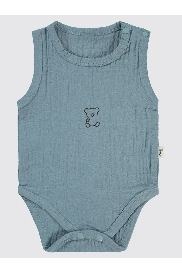 Body bébé à boutons-pression bleu 0-24 mois - Emballage