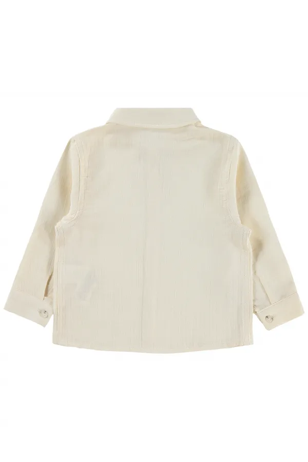 Boys' Shirt, Ages 2-5, Stone Color - Package