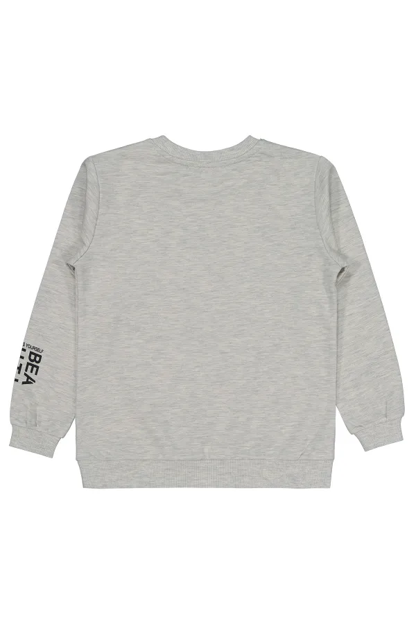 Girl's Sweatshirt 6-9 Years Old Ecru Melanj - Package