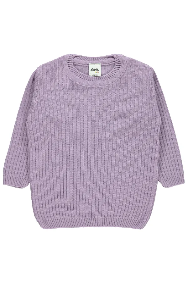 Bebek Kazak 0-24 Ay Lila - Paket