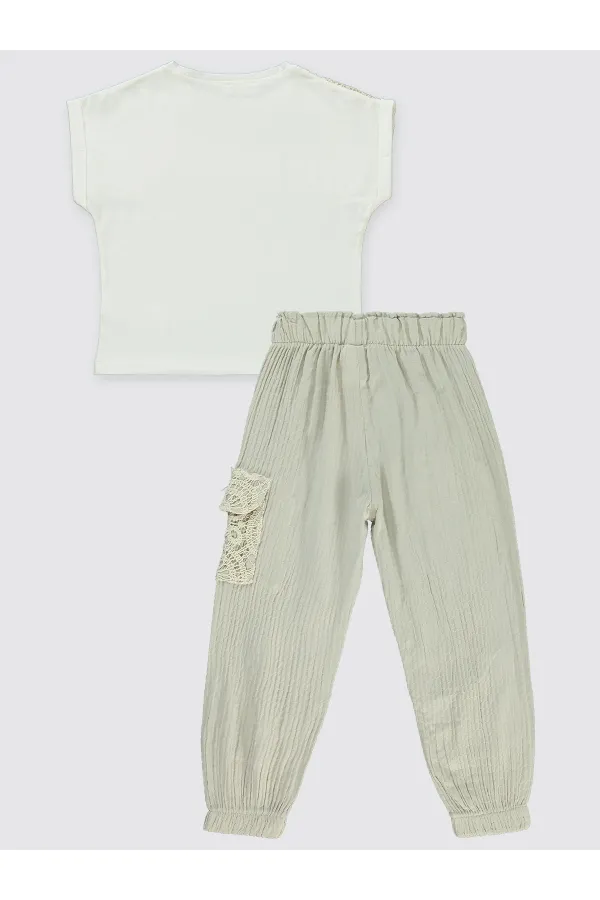 Ensemble gris pour filles de 6 à 9 ans - Emballage