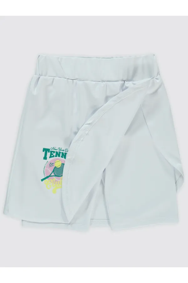 Short blanc pour fille 10-13 ans - Emballage