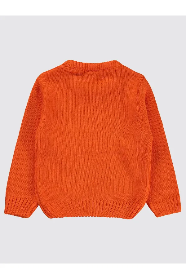 Kız Çocuk Kazak 2-5 Yaş Oranj - Paket