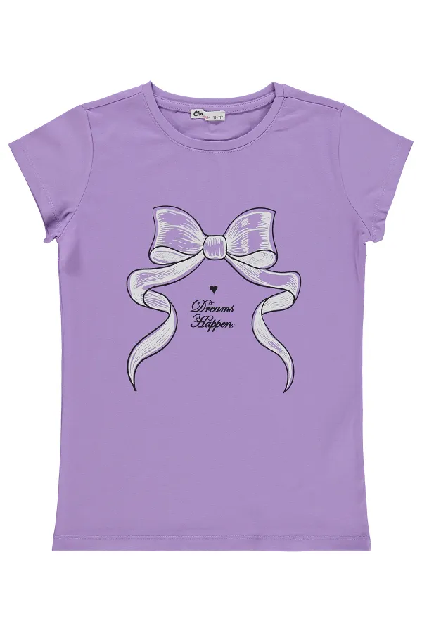 Kız Çocuk Tişört Km 10-13 Yaş Mor - Paket