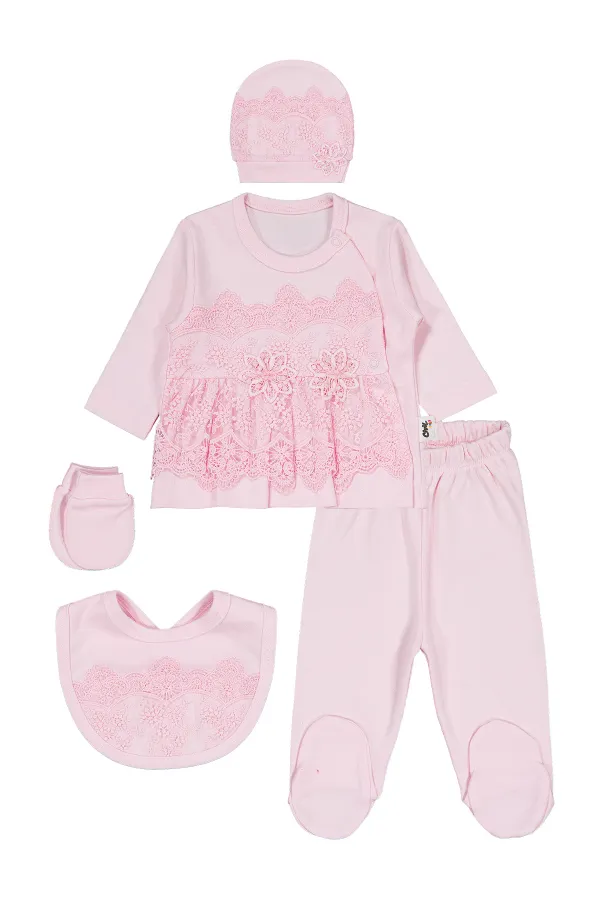 Baby Bodysuit Sets 0-24 Months Pink - Package