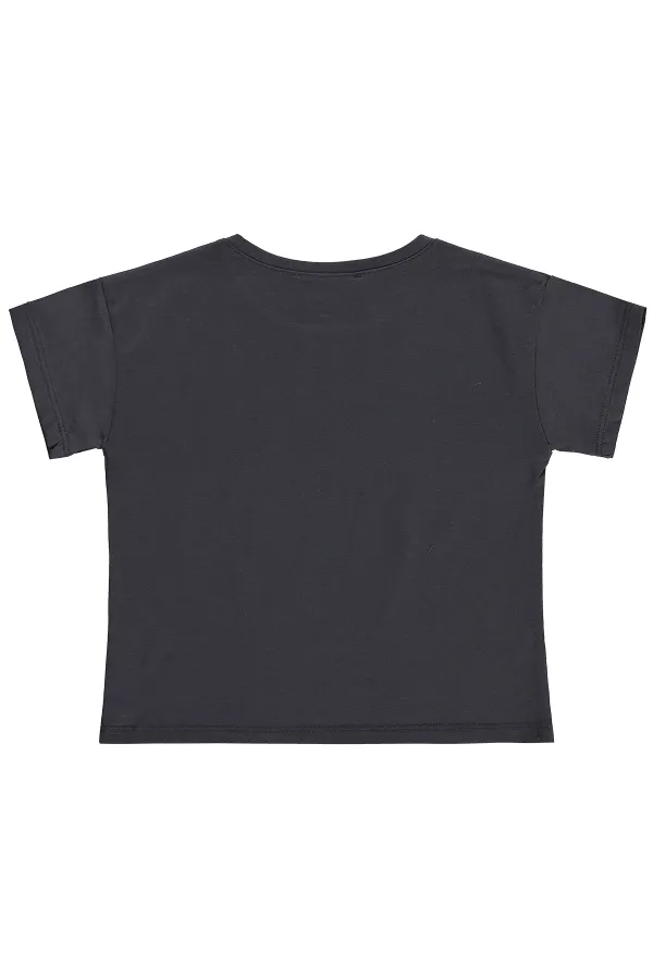 Kız Çocuk Tişört 2-5 Yaş Antrasit - Paket
