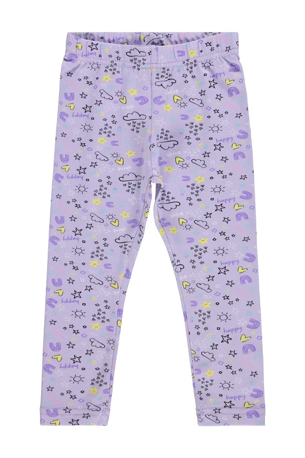 Girls' Leggings Km 2-5 Years Purple - Pack Girls' Leggings Km 2-5 Years Purple - Pack