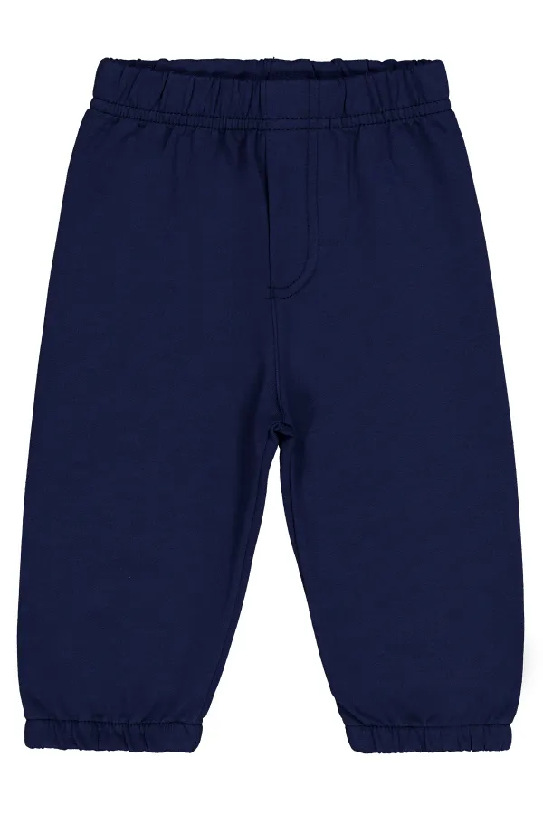 Baby Tracksuit Bottoms 0-24 Months Navy Blue - Pack