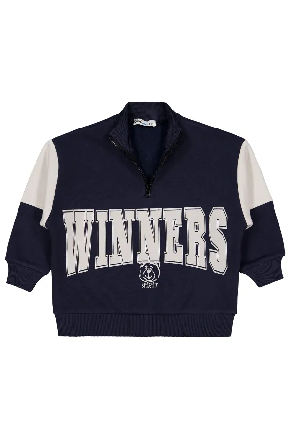 Erkek Çocuk Sweatshirt 2-5 Yaş Lacivert - Paket