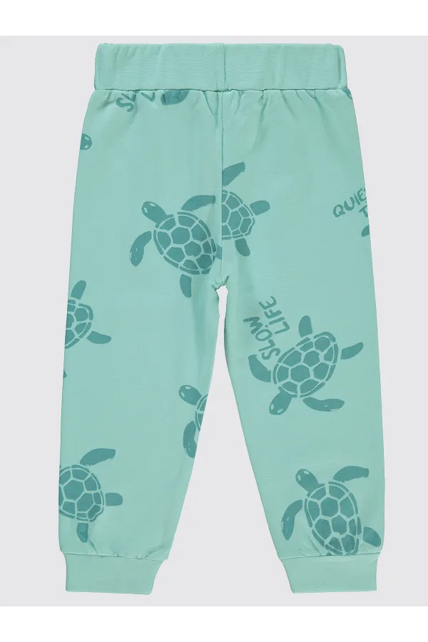 Boys Tracksuit Bottoms 2-5 Years Turquoise - Package
