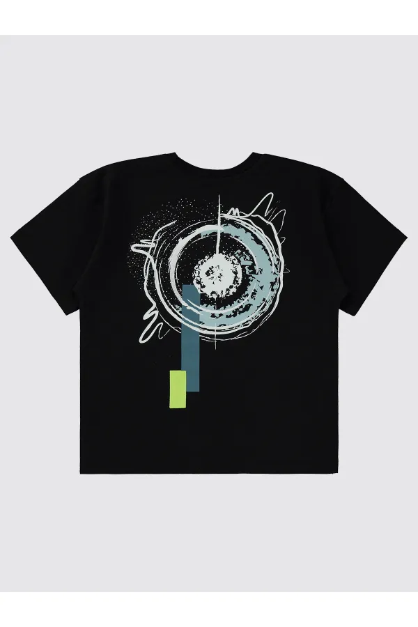 Erkek Çocuk Tişört 6-9 Yaş Siyah - Paket