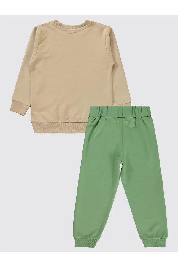 Ensemble de survêtement garçon pour enfants de 2 à 5 ans, couleur pierre - Emballage