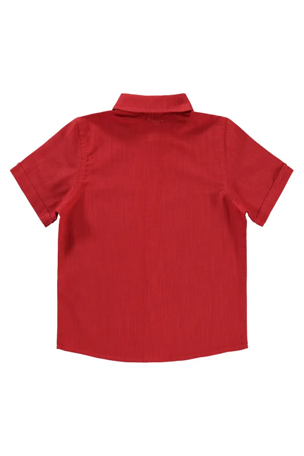 Chemise garçon rouge 6-9 ans - Emballage