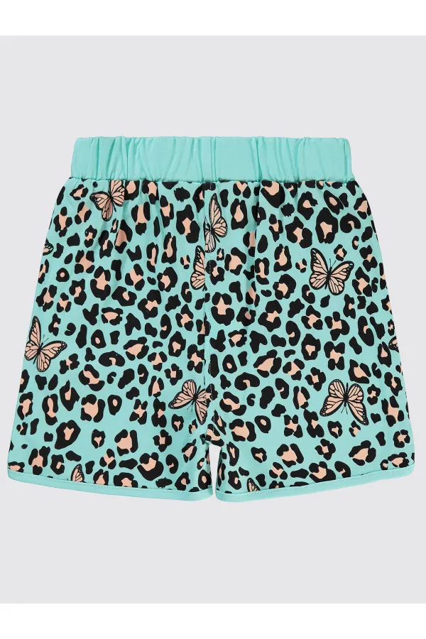 Shorts pour filles de 6 à 9 ans, couleur menthe - Emballage
