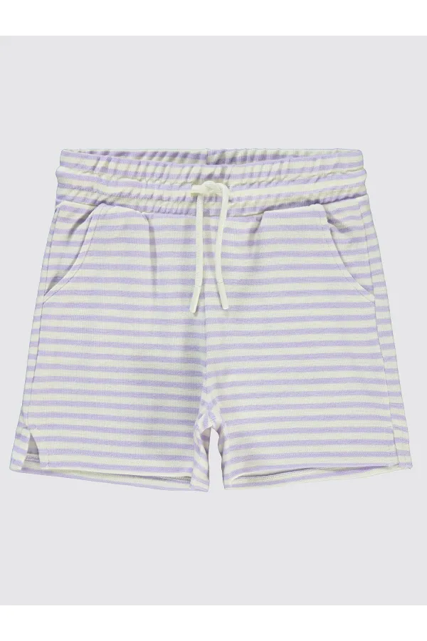 Kız Çocuk Şort 6-9 Yaş Nazik Lavanta - Paket