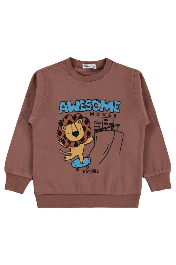 Boys' Sweatshirt Km 2-5 Years Light Brown - Package