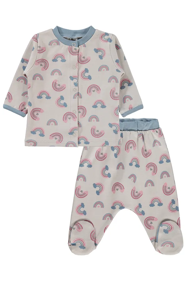 Ensemble pyjama bébé 0-24 mois couleur pierre - Emballage
