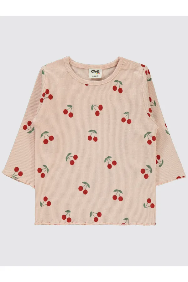 Sweat-shirt bébé 0-24 mois, couleur poudre - Emballage