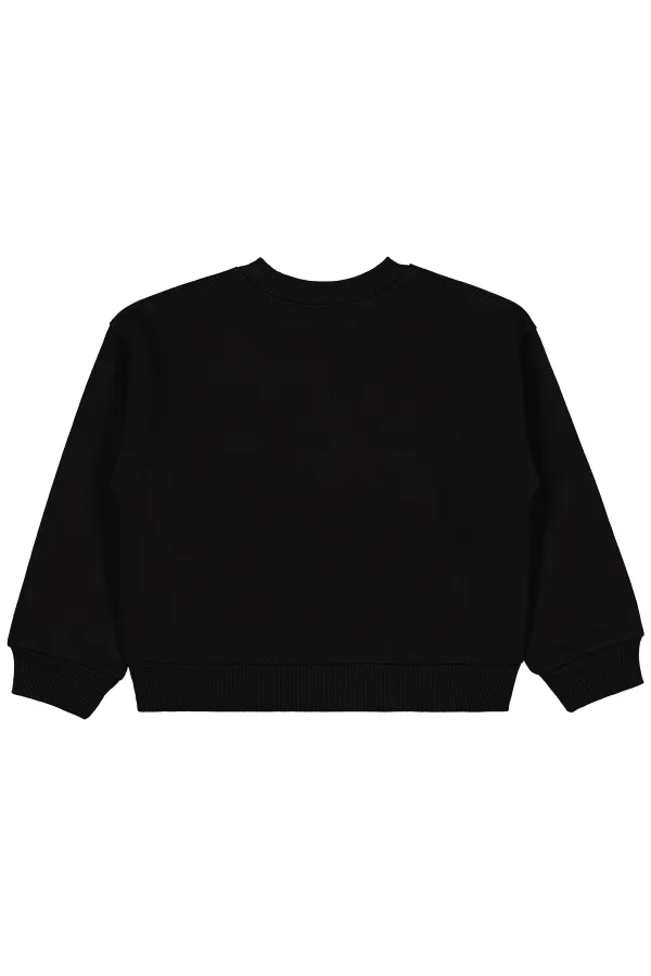 Kız Çocuk Sweatshirt 6-9 Yaş Siyah - Paket