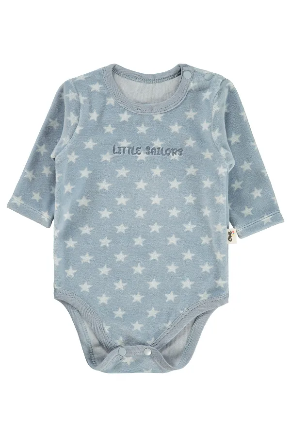 Bebek Çıtçıtlı Badi 0-24 Ay Mavi - Paket