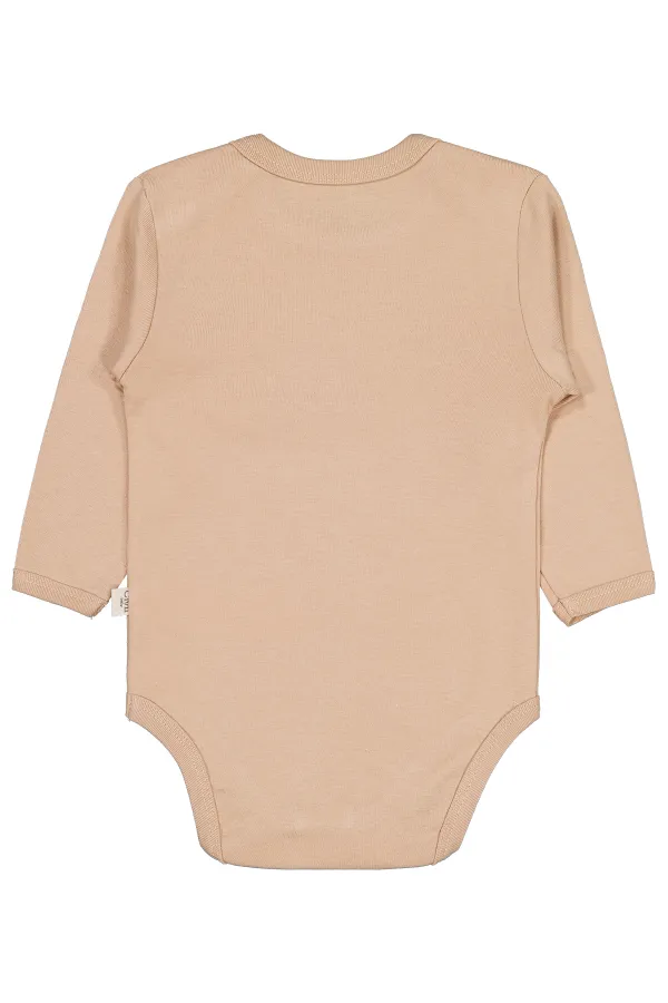Body bébé à boutons-pression 0-24 mois, couleur café au lait - Emballage