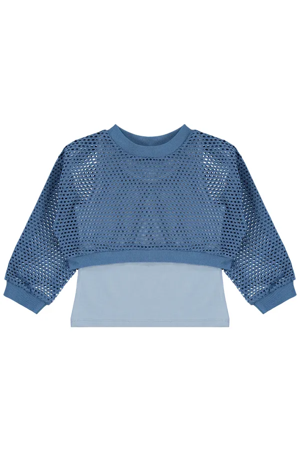 Girls' Sweatshirt, Ages 2-5, Petrol - Pack
