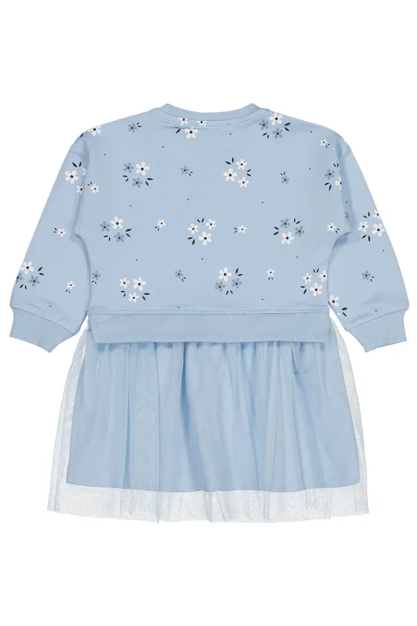 Kız Çocuk Jile ve Elbise 2-5 Yaş Mavi - Paket