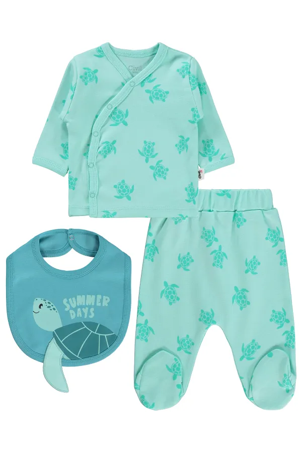 Ensemble de bodies bébé 0-24 mois menthe - Lot