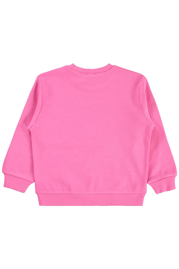 Kız Çocuk Sweatshirt Km 2-5 Yaş Koyu Pembe - Paket