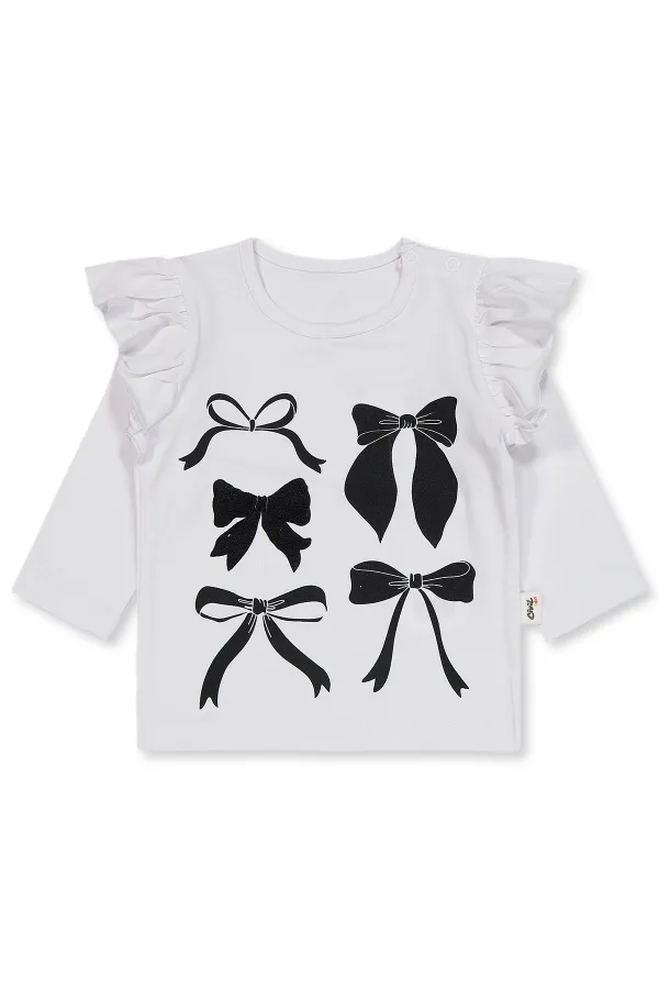 Bebek Takım 0-24 Ay Beyaz-Siyah - Paket