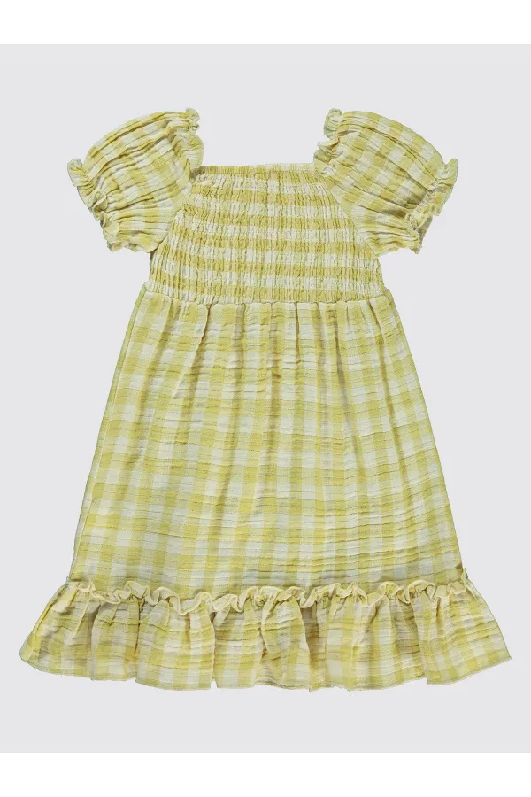 Kız Çocuk Jile ve Elbise 6-9 Yaş Sarı - Paket