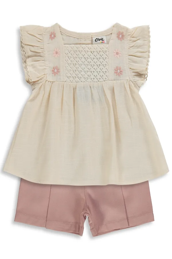 Bebek Takım 0-24 Ay Krem - Paket