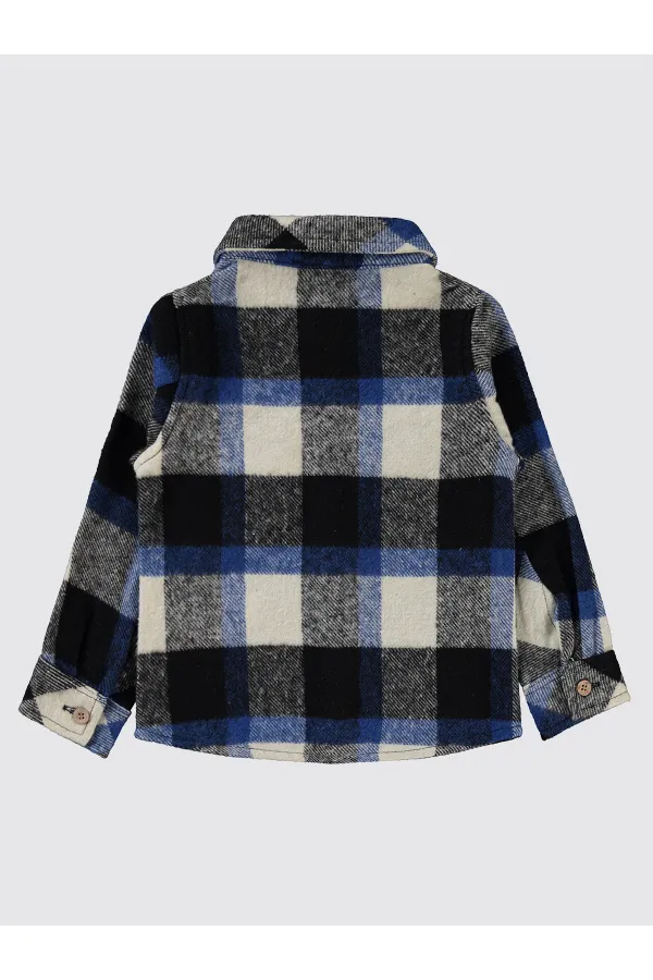 Erkek Çocuk Gömlek 2-5 Yaş Saks - Paket