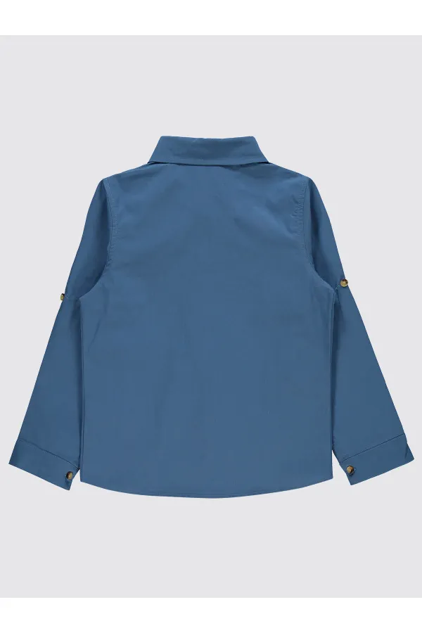 Erkek Çocuk Gömlek 6-9 Yaş İndigo - Paket