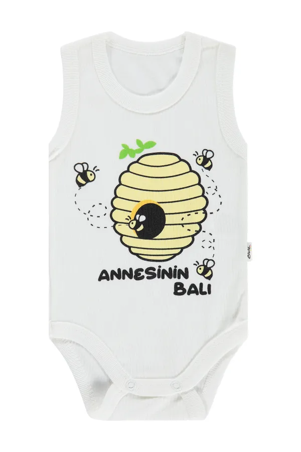 Bebek Çıtçıtlı Badi 0-24 Ay Ekru - Paket