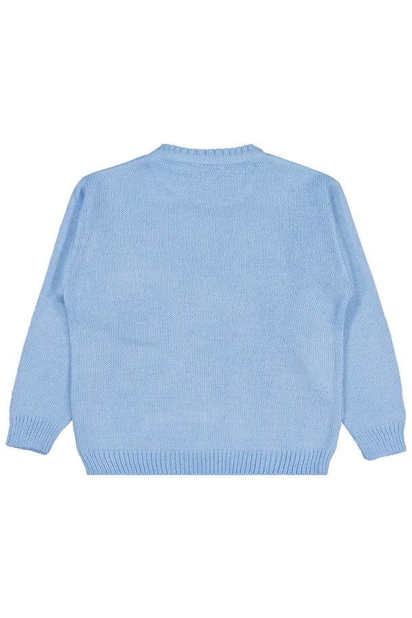 Kız Çocuk Kazak 6-9 Yaş Mavi - Paket