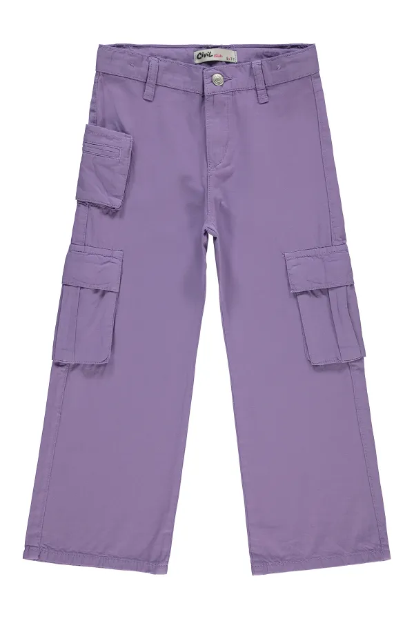Girl's Trousers 6-9 Years Old Light Purple - Package