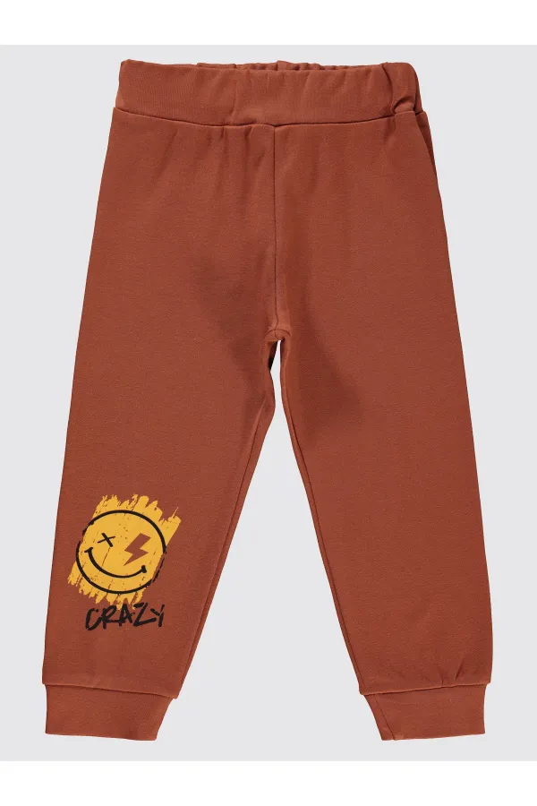 Boys Tracksuit Bottoms 2-5 Years Old Dark Copper - Pack