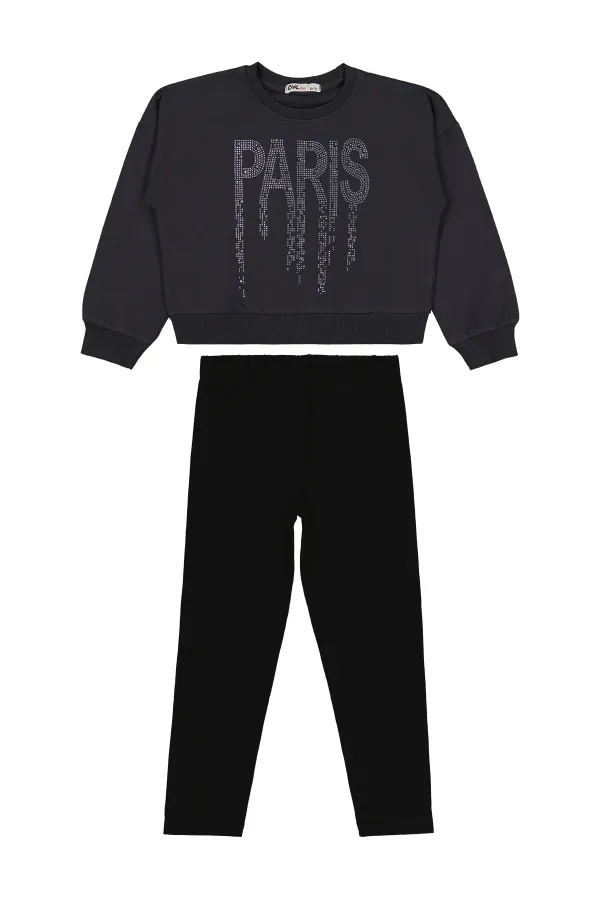 Combinaison fille anthracite 6-9 ans - Emballage