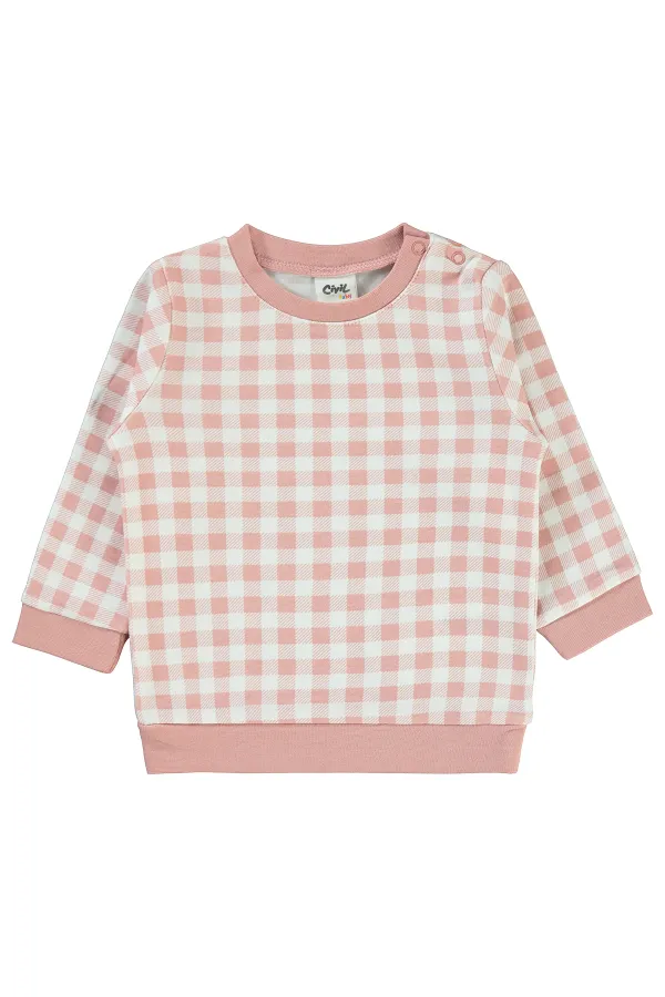 Bebek Sweatshirt 0-24 Ay Pudra - Paket