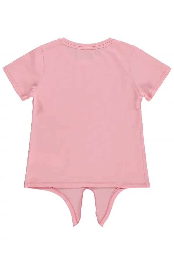 T-shirt fille, 6-9 ans, rose poudré - Lot
