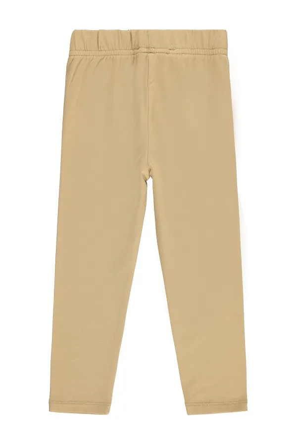 Kız Çocuk Tayt Km 2-5 Yaş Taba - Paket