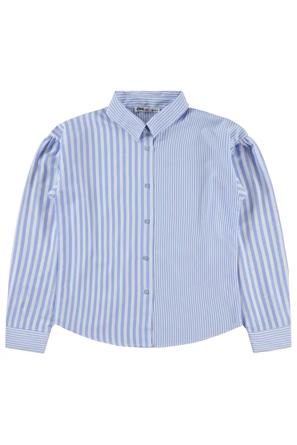 T-shirt pour fille, 10-13 ans, bleu - Lot