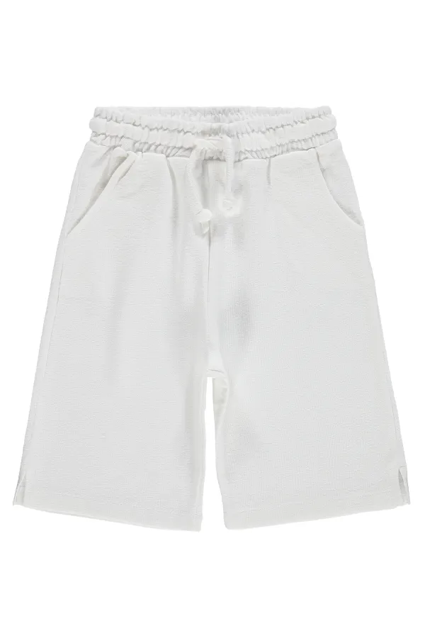 Pantalon Capri pour filles, 6-9 ans, blanc cassé - Emballage