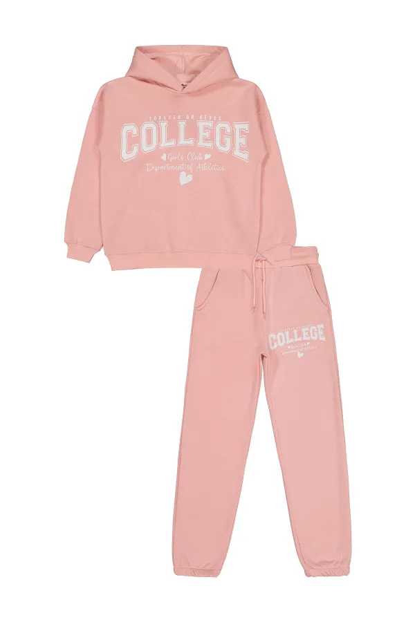 Girls Tracksuit Set 10-13 Years Pink - Package