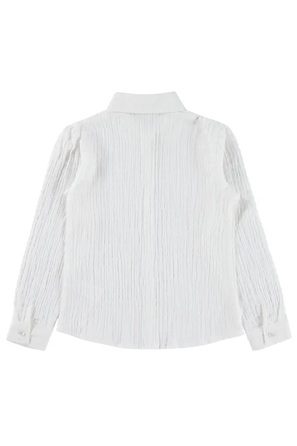 Girls' Shirt, Ages 10-13, Off-White - Package