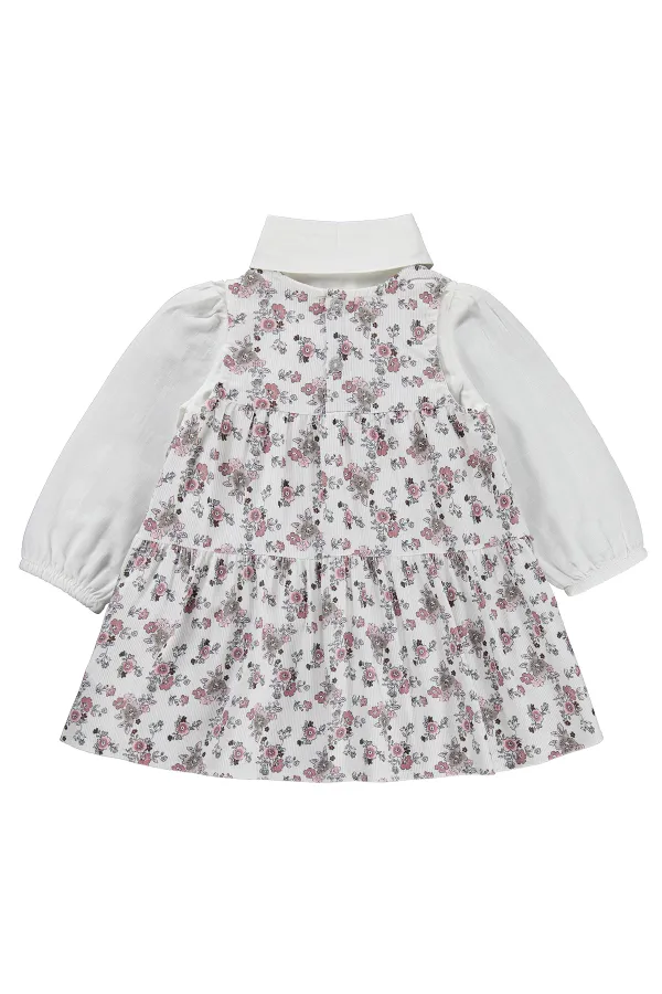 Kız Çocuk Jile ve Elbise 2-5 Yaş Gül Kurusu - Paket