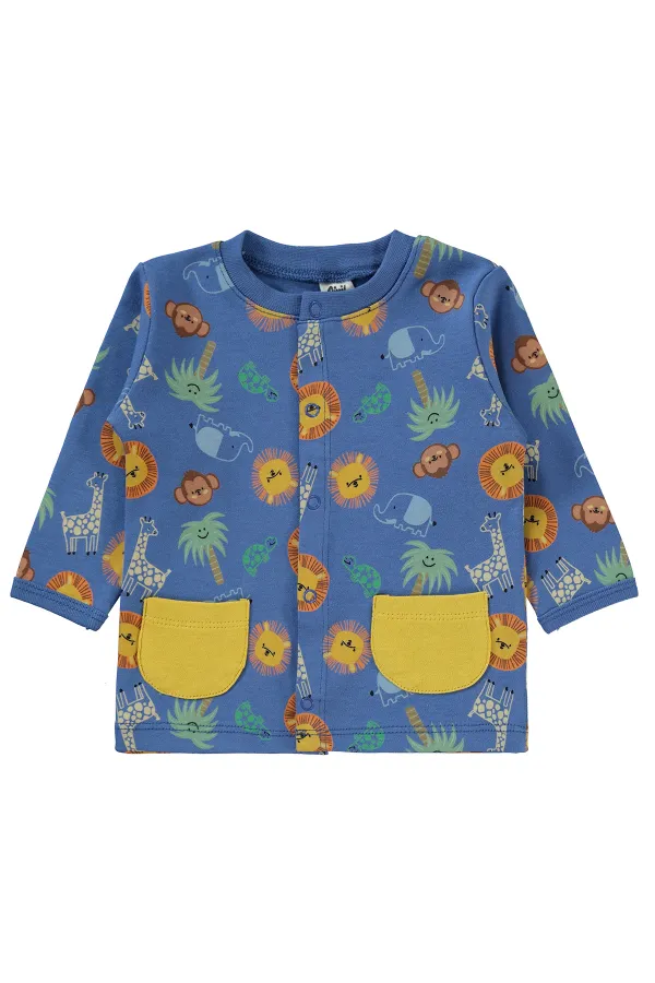 Baby Pajama Set 0-24 Months Light Navy Blue - Package