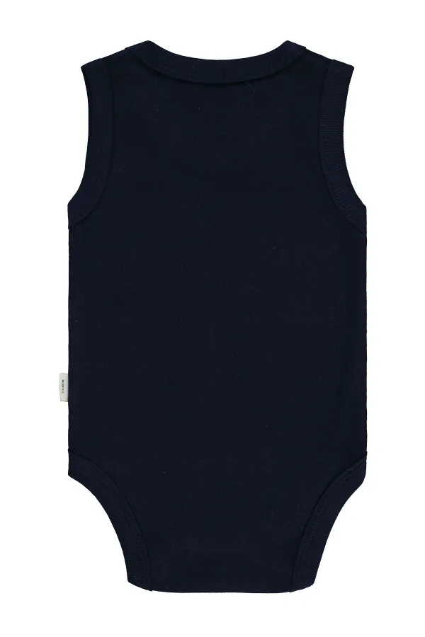 Bebek Çıtçıtlı Badi 0-24 Ay Lacivert - Paket