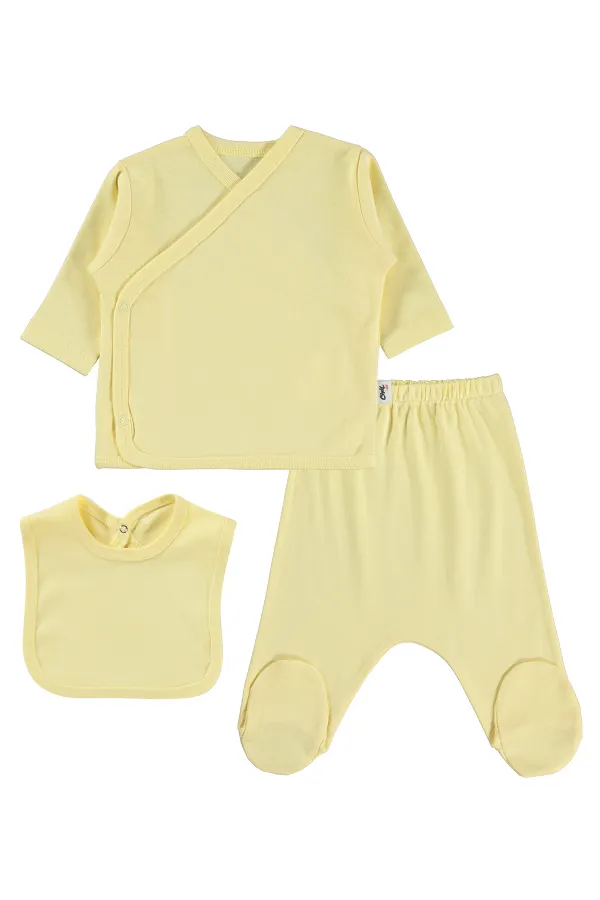 Baby Bodysuit Sets 0-24 Months Light Yellow - Package